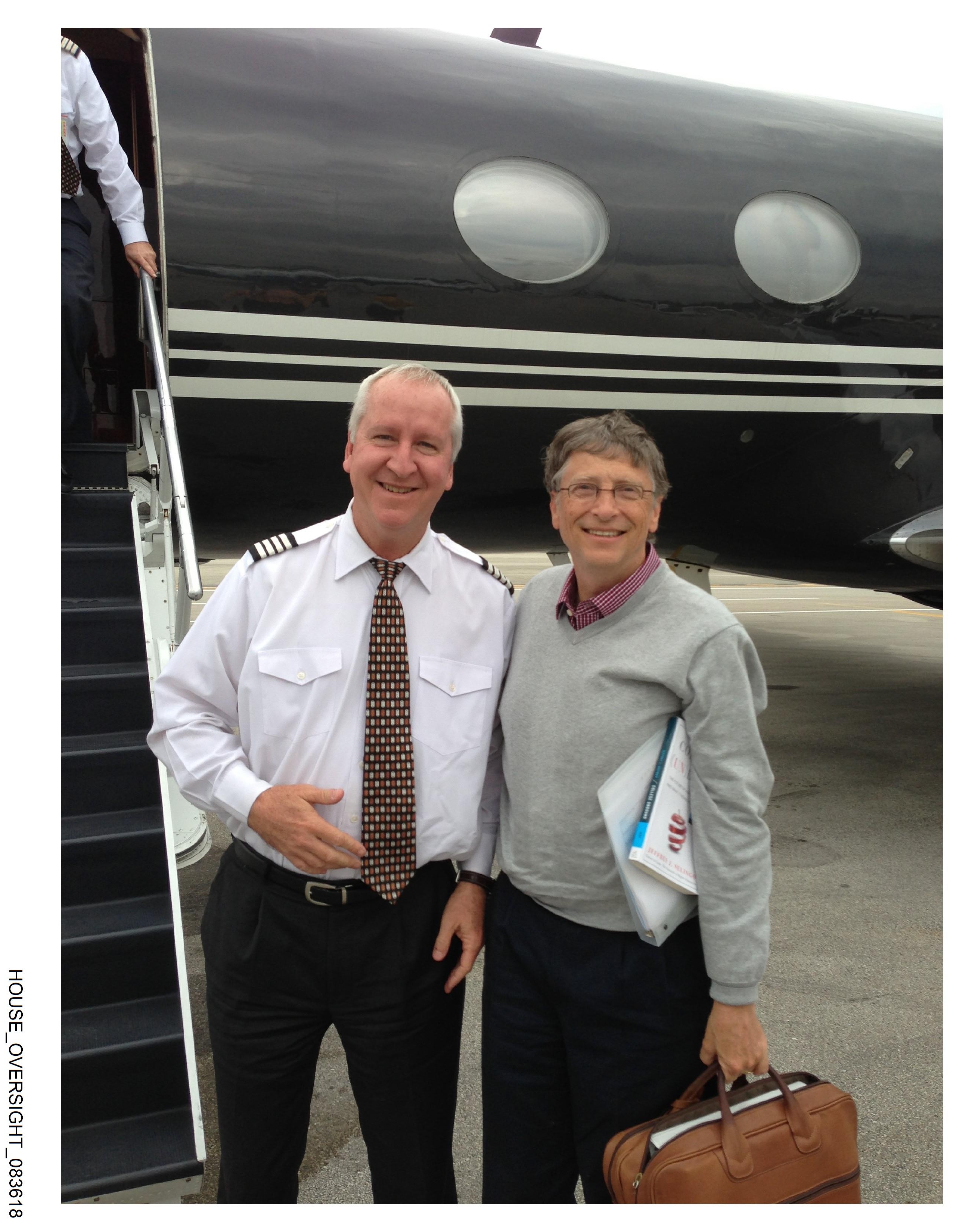 Bill Gates at private jet
